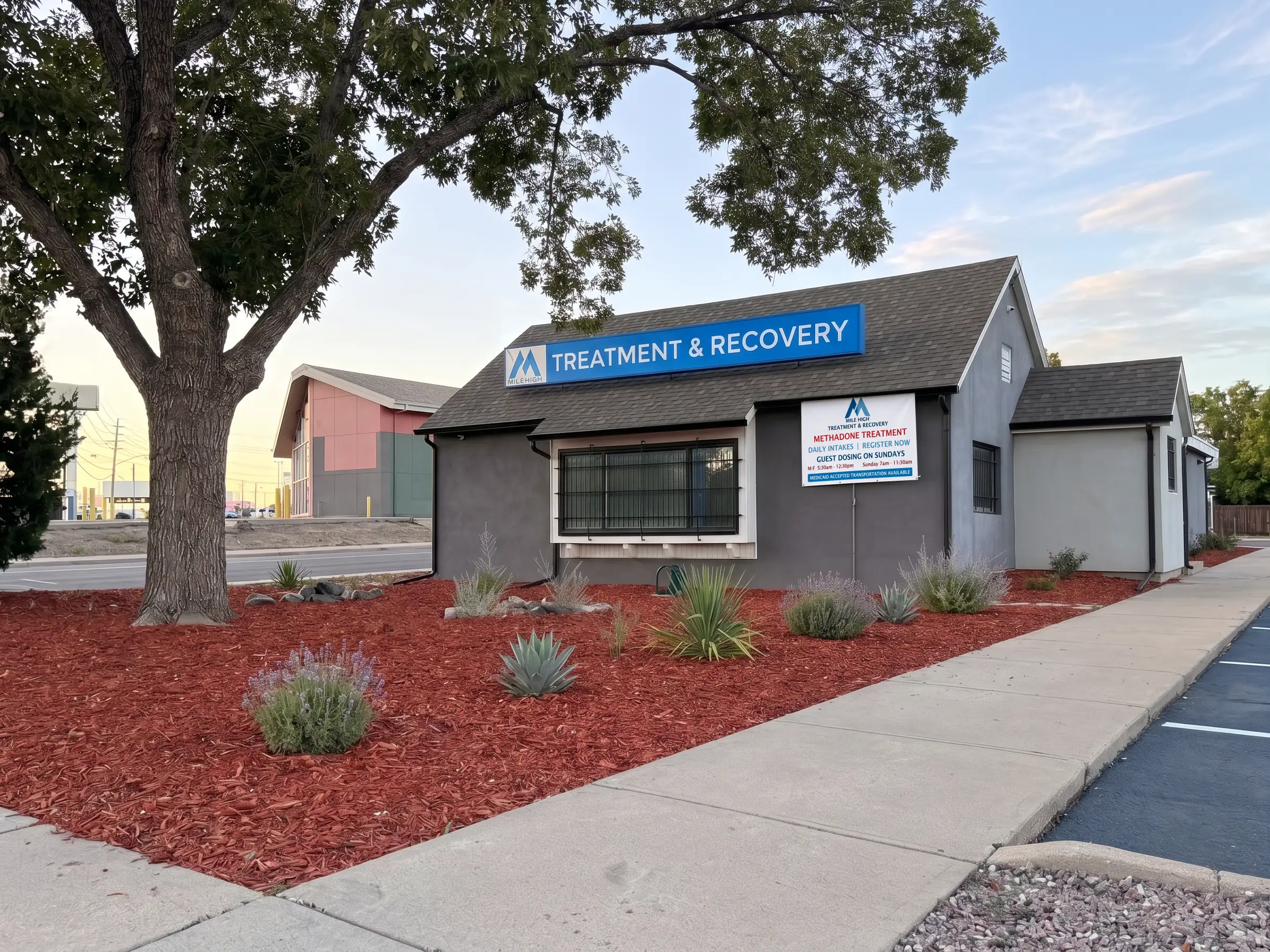 The Mile High Treatment & Recovery clinic at 6310 E Exposition Ave in Denver